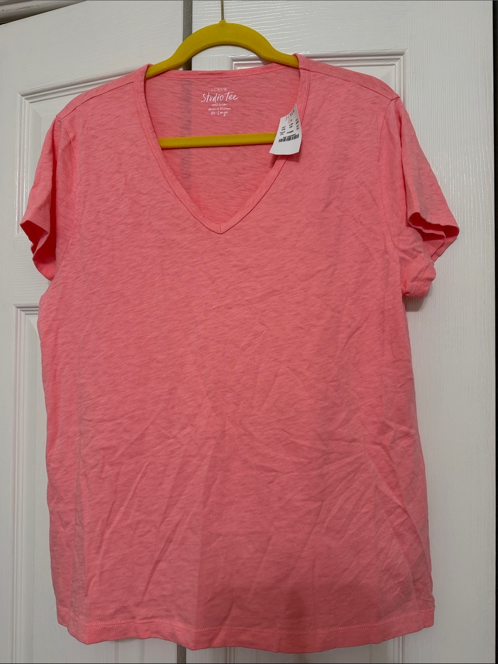 J. Crew Heather Pink V-Neck Short Sleeve Tee